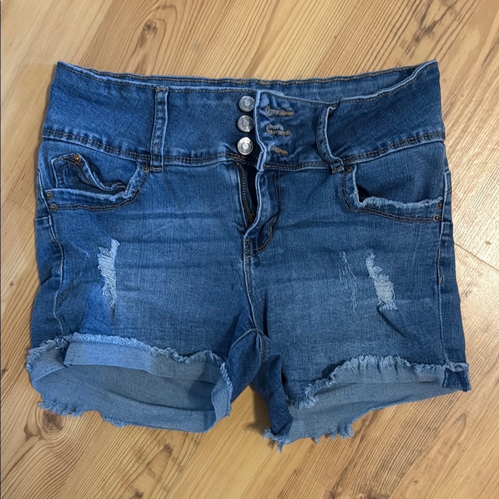 YMI Blue Jean Shorts Distressed Cut-Off Style